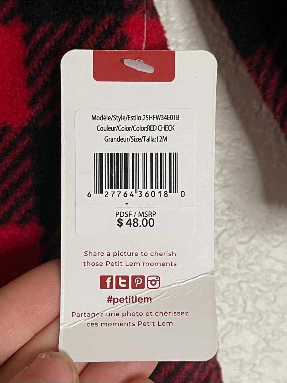 *NWT* 4 for 16$ Red & Black Buffalo Plaid Flannel Hooded Kids Jacket